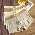 Men's breathable moor cotton polylactic acid boxers by CJ, featuring comfortable fit and natural fabric texture.