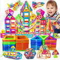 CJ magnetic building blocks for kids, DIY construction set toy with colorful magnetic pieces for creative STEM play.