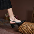 Backless Plus Size High Heel Women’s Shoes – Elegant Large Size Open Back Dress Heels