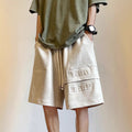 Heavyweight Casual Capri-length Suede Shorts - whimsywagon