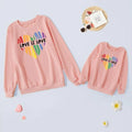Matching Mother-Daughter Sweaters - Letter Print Parent-Child Set in 3 Colors