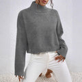 Women's Loose Fit Pullover Sweater - Versatile Basic Knit Top | Cozy Oversized Crewneck for Casual Wear