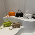 Simple Fashion Solid Color Diamond-Pattern Handbag – Elegant Daily Style