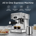 Geek Chef Espresso Machine | 20 Bar Pressure with Milk Frother & 1.8L Tank