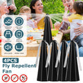 4-Pack Battery Powered Fly Fans - Portable Bug Repellent Spinners for Outdoor Dining - whimsywagon