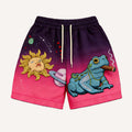Mens Retro Printed Loose Casual Shorts - whimsywagon