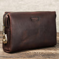 High-End Black Angel Genuine Leather Men’s Shoulder Handbag