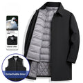 Mid-Length Down Jacket - White Duck Down Business Casual Coat