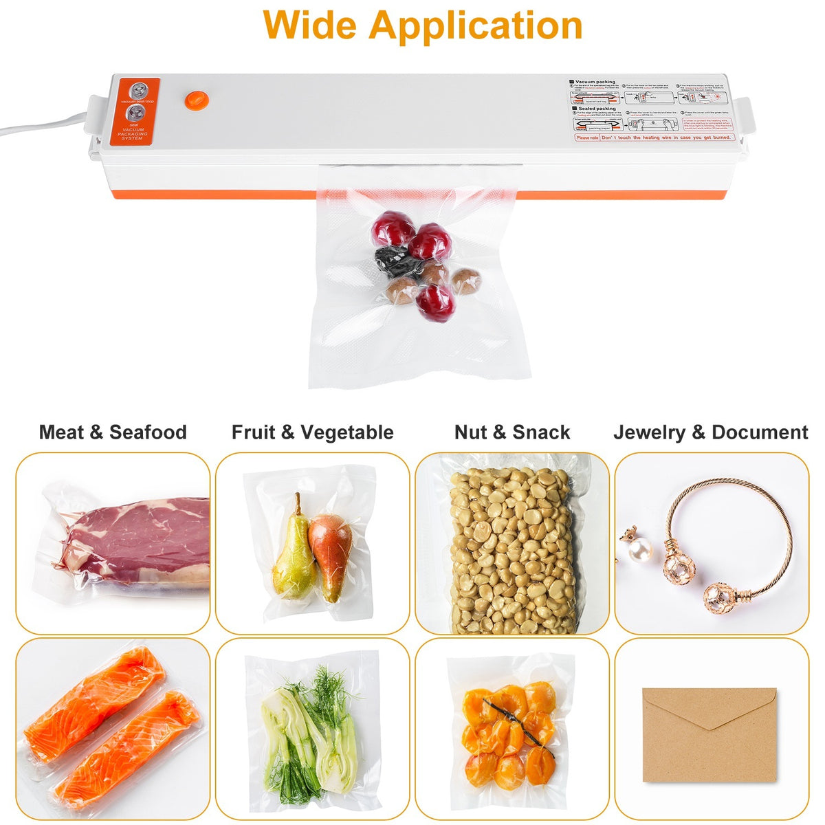 Food Vacuum Sealer Machine - Automatic Preserver for Fresh, Dry & Mois ...
