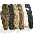 Men's Washed Casual Cargo Pants - Loose Fit with Multi-Pocket Design