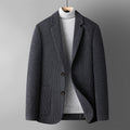 Solid Color Wool Suit Jacket - For Fall and Winter