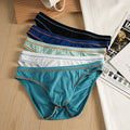 Men's bamboo fiber triangle underwear by CJ with duck mouth pouch, breathable, comfortable, and stylish men's underwear.