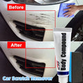 cj Car Scratch Remover Paste with paint repair compound and polish kit, showing a tube of scratch removal product on a car surface
