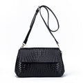 Women’s genuine leather woven crossbody bag by cj, small shoulder messenger purse for women evening occasions.