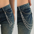 Gothic Pant Chains - Punk Five-Pointed Star Ornaments with Zipper Pulls