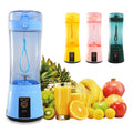 Portable CJ USB blender with 400ml capacity, cordless smoothie maker ideal for travel and gym use.