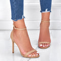 Women’s Large Size Black Square Toe Stiletto Pumps – Strap Sandals European & American Style