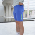 Sports Fitness Compression Shorts Running Cycling Waist Bag Quarter Pants - whimsywagon