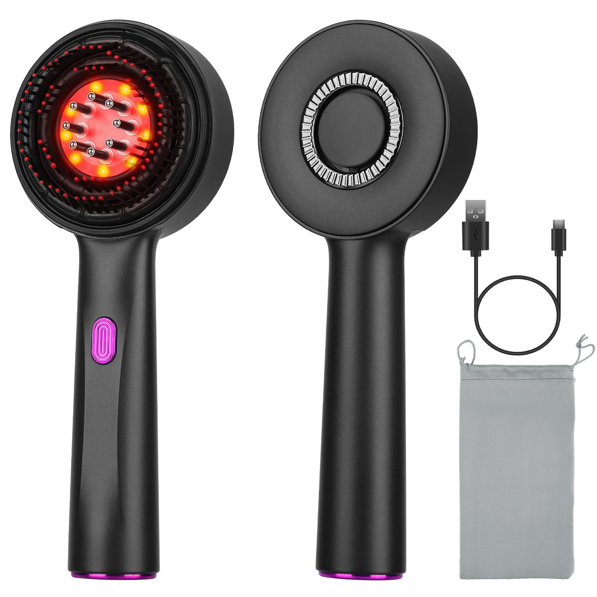 3-in-1 Red Light Therapy Scalp Massager - Cordless Hair Oil Applicator ...