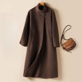 Long Stand-up Collar High-grade Double-sided Woolen Coat
