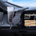 Magnetic Car Phone Holder with 15W Wireless Charging - Bendable Dash Mount