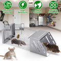 Humane Automatic Rat Trap Cage - Single Door Live Animal Trap for Mice & Voles, Indoor/Outdoor - whimsywagon