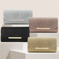 Women’s Pink Clutch Bag – Hardware Edge Party Purse with Elegant Pattern