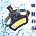 Wide Angle COB LED Headlamp - USB Rechargeable with Long Beam Distance for Hiking, Camping & Outdoor Adventures