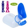 Portable Travel Urinal Bottle - 1 Liter (33.8OZ) Unisex Toilet for Car & Camping - Emergency Urinal for Adults with Lid & Funnel - whimsywagon