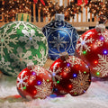 Oversized Inflatable Xmas Tree Ornament – 24 Inch Reusable PVC Lawn Decor