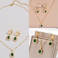 Curated Jewelry Collection - Retro Hong Kong Style White Jade Necklace & Earrings