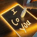 Glow Note Board | USB Rechargeable LED Message Board with Stylus, Customizable Display - whimsywagon