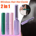 Wireless Straightening & Curling Brush | Fast Heating with Negative Ion Technology