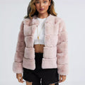 Women's Coat Fox Horizontal Stitching Artificial Fur