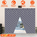 Insulated Garage Door Curtain - 16x7ft Magnetic Thermal Barrier for Winter | Reduces Drafts & Noise in Two-Car Garages