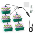 Seed Starter Kit with Grow Light - 5-Tray Indoor Greenhouse with Humidity Domes - whimsywagon