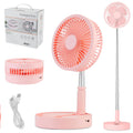 Portable Telescoping Floor Fan - USB Rechargeable with 4 Speeds & Adjustable Height - whimsywagon