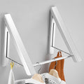 Retractable Space-Saving Hanger | Foldable No-Hole Wall Mount for Towels & Clothes