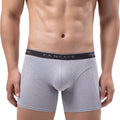 Men's modal flat underwear by CJ featuring trendy design and anti-strangulation safety, shown in a close-up image.