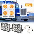 2PCS 4x6 Inch LED Headlights - H4 Socket with Adapter, High/Low Beam, IP68 Waterproof - whimsywagon