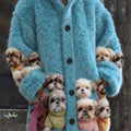 Womens Casual Printed Plush Warm Coat - whimsywagon