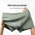 Cj modal summer seamless boxer shorts, breathable and lightweight sports underwear in a light color, close-up view of fabric and fit