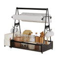 Heavy-Duty Metal Grill Caddy & Utensil Organizer - Built-in Paper Towel Holder for Outdoor BBQ & Camping - whimsywagon