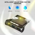 Solar Powered TPMS with 4 Sensors - Real-Time Tire Pressure & Temperature Monitoring System with Alerts