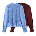 Versatile Honeycomb Check Shirt Top - whimsywagon