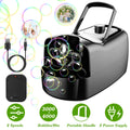 Automatic Bubble Blower Machine - 2 Speeds, Up to 4000 Bubbles Per Minute | Plug-in & Battery Powered with Carry Handle - whimsywagon