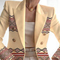 European Style Printed Suit | Women's Slim Fit Two-Piece Set