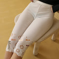 Cut-Out Lounge Leggings for Women - Oversized Fit with Vibrant Summer Print