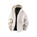 Men's Windbreaker Jacket - Thick Cotton Utility Coat | All-Weather Durable Outerwear