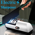USB Rechargeable Electric Knife Sharpener – Automatic Adjustable Kitchen Tool for Fast Sharpening Knives, Scissors & Grinders